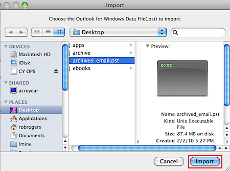 mbox to mac outlook 2011